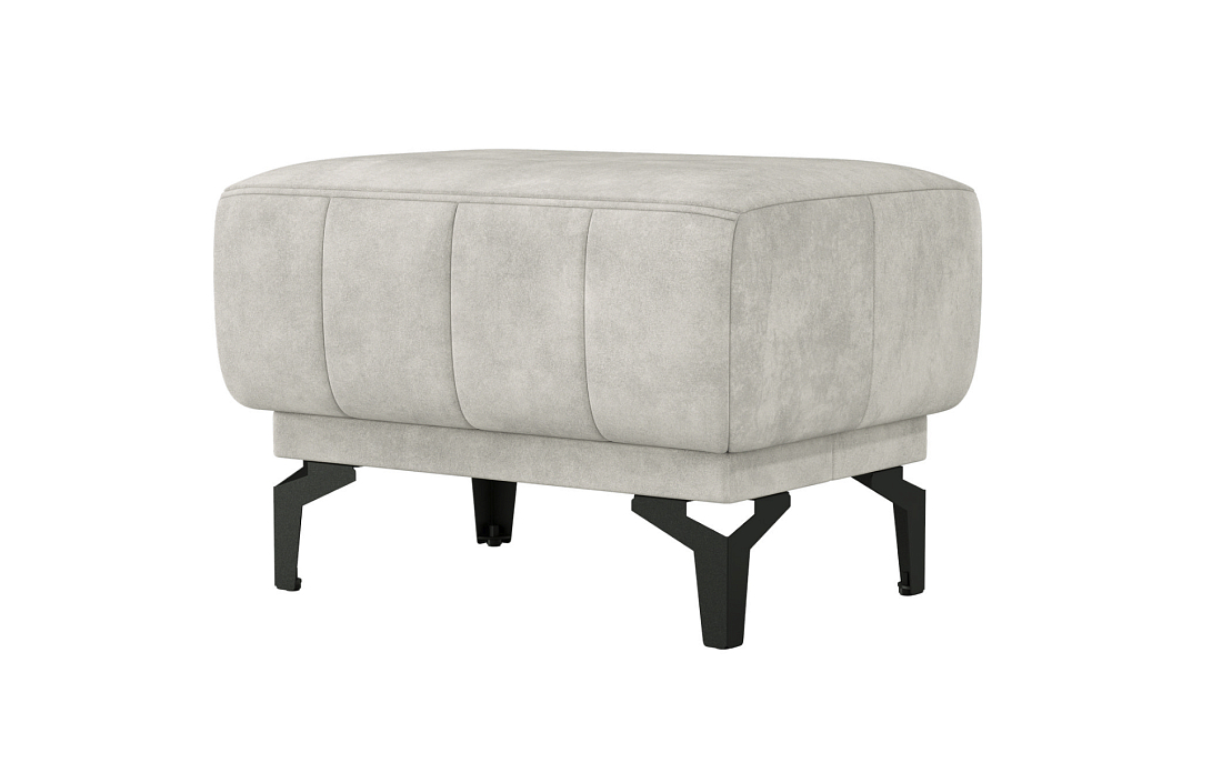 Одри / пуф велюр Олимпия 060 серебристый серый